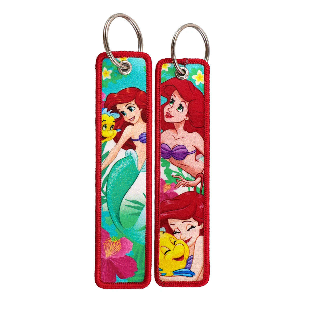 The Little Mermaid ‘Loving Flounder’ Embroidered Keyring Keychain