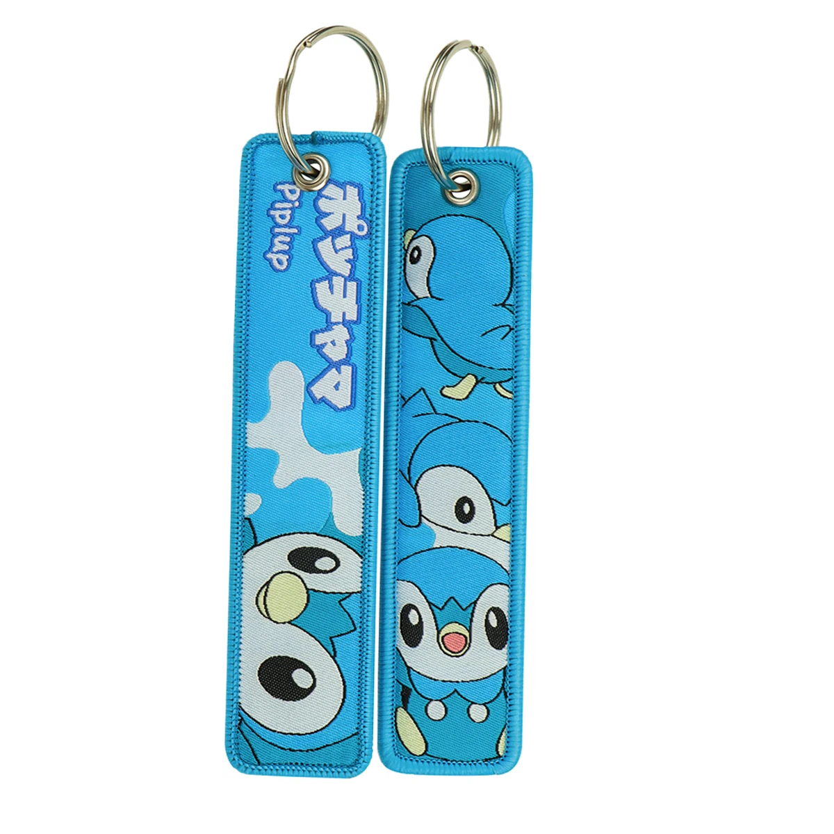 Pokemon 'Piplup' Embroidered Keyring Keychain