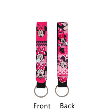 Minnie Mouse 'Love Pink' Wrist Lanyard Keyring Clip Keychain