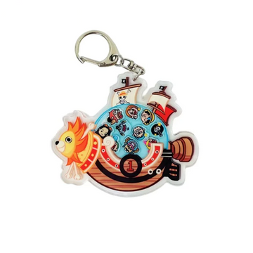 One Piece Thousand Sunny Ship Fun Pirate Shaker Acrylic Keyring Keychain