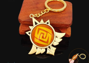 Genshin Impact Vision 'Mondstadt Geo' Keyring Metal Keychain