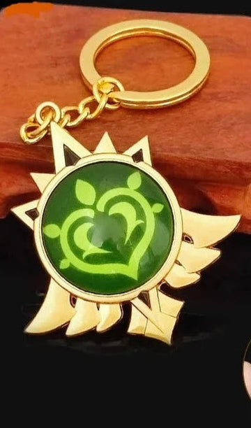 Genshin Impact Vision 'Mondstadt Dendro' Keyring Metal Keychain