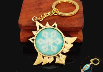Genshin Impact Vision 'Mondstadt Cryo' Keyring Metal Keychain
