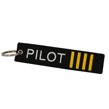 Aviation 'Pilot' Embroidered Keyring Keychain