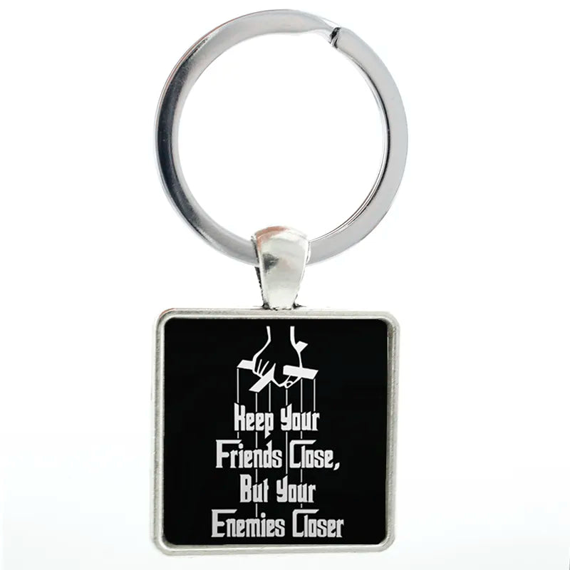 The Godfather 'Keep Your Friend Closer, But Your Enemies Closer' Keyring Metal Keychain
