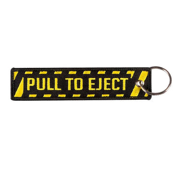 Aviation 'Pull to Eject' Embroidered Keyring Keychain