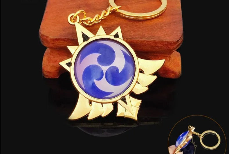 Genshin Impact Vision 'Mondstadt Electro' Keyring Metal Keychain