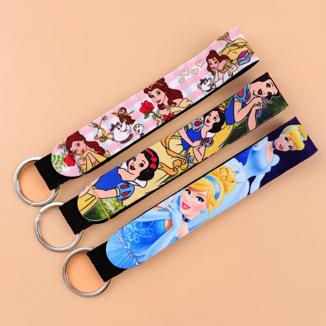 Beauty and the Beast 'Belle' Wrist Lanyard Keyring Clip Keychain
