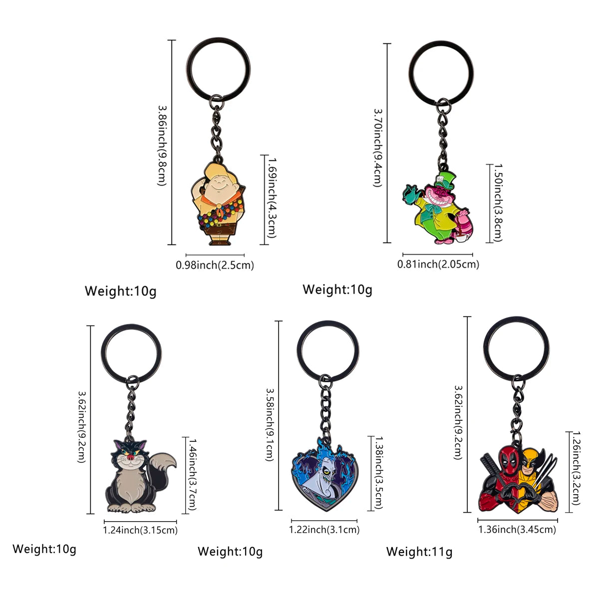 Alice in Wonderland Cheshire Cat Enamel Keyring Keychain