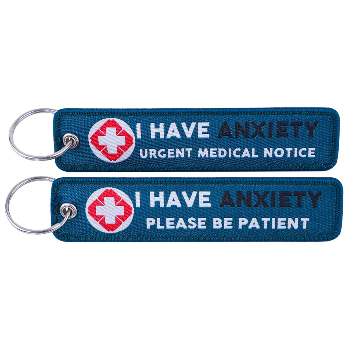 I Have Anxiety Please Be Patient Embroidered Keyring Keychain