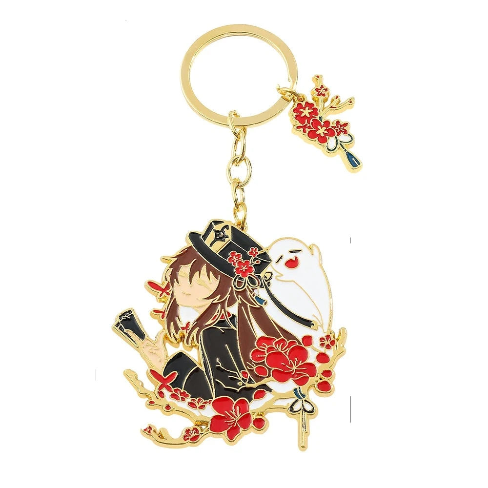 Genshin Impact 'Hu Tao' Enamel Keyring Keychain