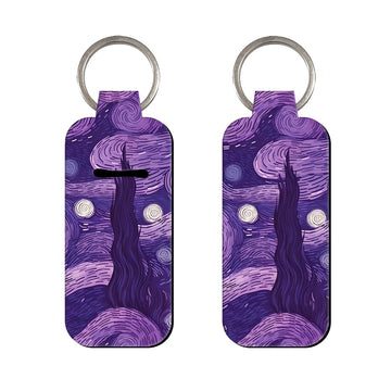 Mystery of Nature Purple Night Lipstick Holder Keychain