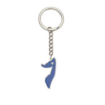 Flag Map 'Somalia' Keyring Metal Keychain