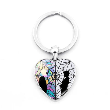 Addams Family 'Wednesday x Enid' Keyring Metal Keychain