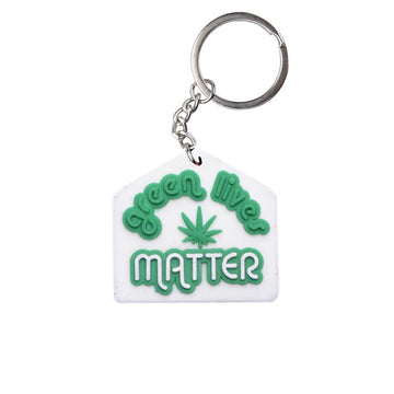 'Green Lives Matter' Keyring Rubber Keychain