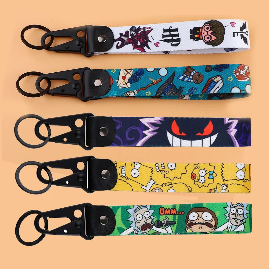 Rick and Morty '1.0' Wrist Lanyard Keychain with Keyring Clip