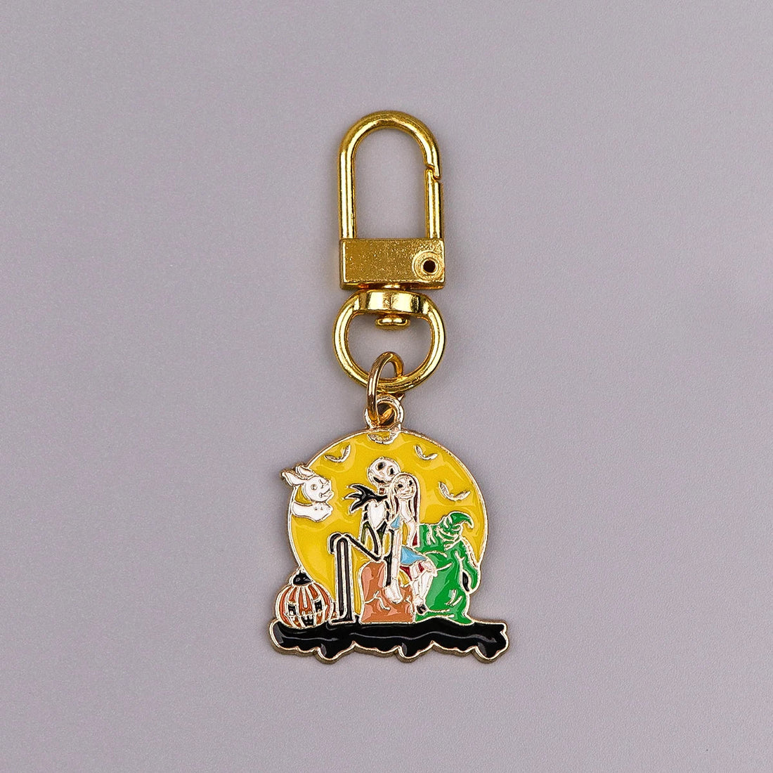 The Nightmare Before Christmas Set of 3 Jack and Sally Enamel Keychain