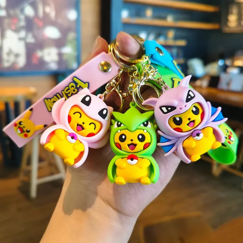 Pokemon 'Pikachu x Scyther Cape' PVC Keyring Keychain