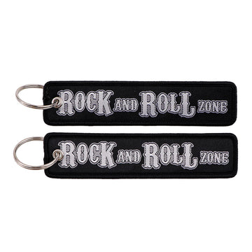Rock and Roll Zone Embroidered Keyring Keychain