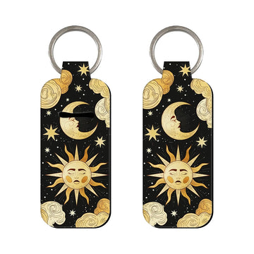 Wonders of Nature Sun and Moon Collide Lipstick Holder Keychain