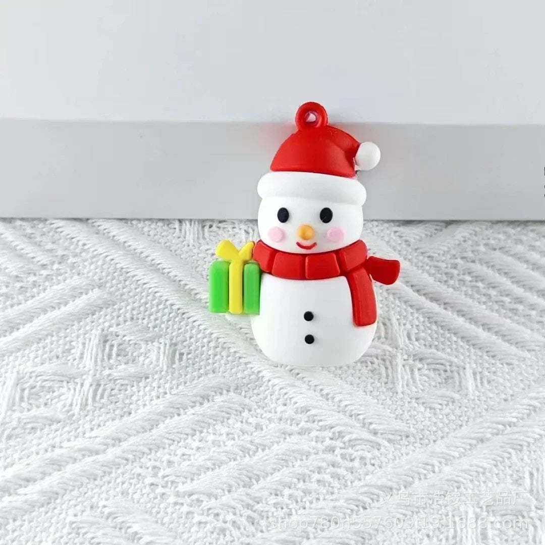 Christmas 'Snowman | Gift' Keyring Resin Keychain
