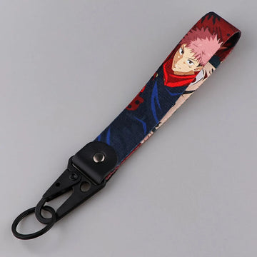 Jujutsu Kaisen 'Yuji Itadori' Wrist Lanyard Keychain with Keyring Clip