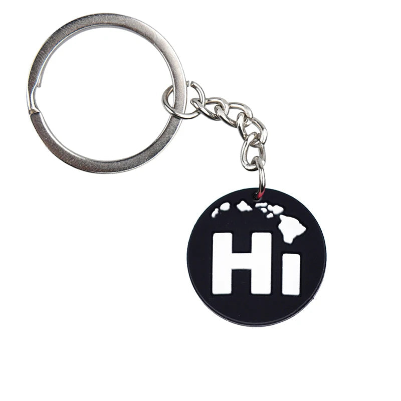 'Hi' Keyring PVC Keychain