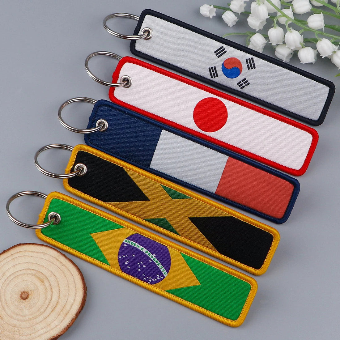 National Flag 'El Salvador' Embroidered Keyring Keychain