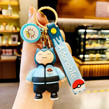 Pokemon 'Adorable Snorlax' Keyring PVC Keychain