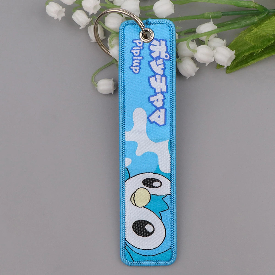Pokemon 'Piplup' Embroidered Keyring Keychain