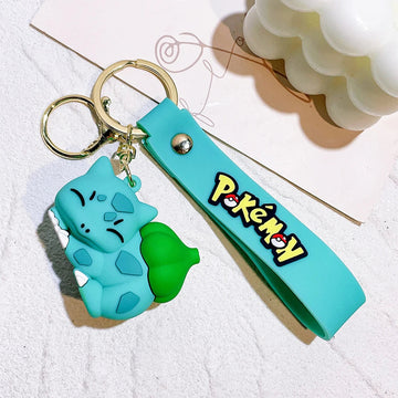 Pokemon 'Sleeping Bulbasaur' Keyring Rubber Keychain