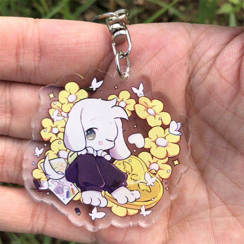 Undertale Sans 'Asriel' Keyring Plastic Keychain
