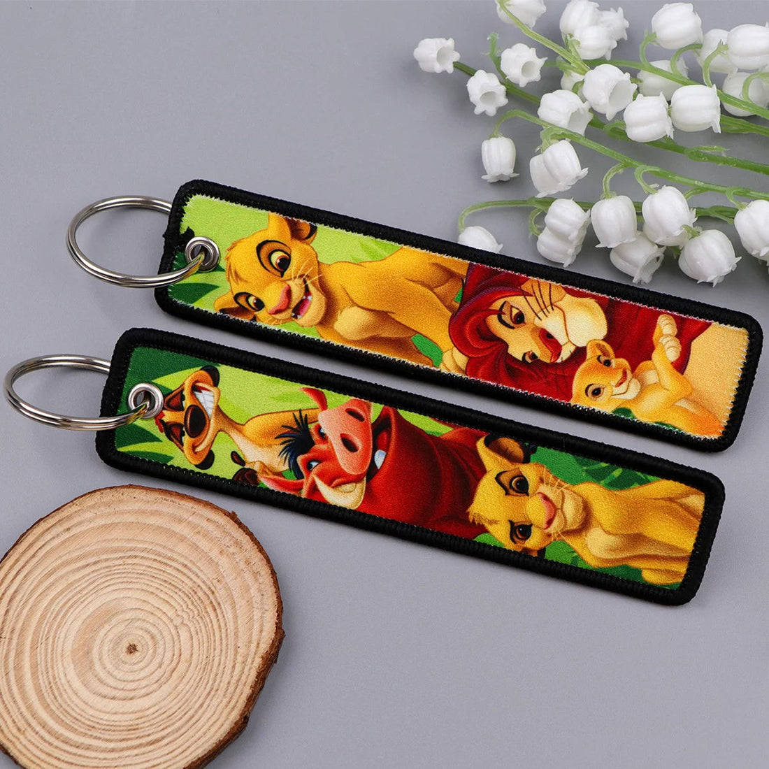 The Lion King ‘Simba and Friends' Embroidered Keyring Keychain