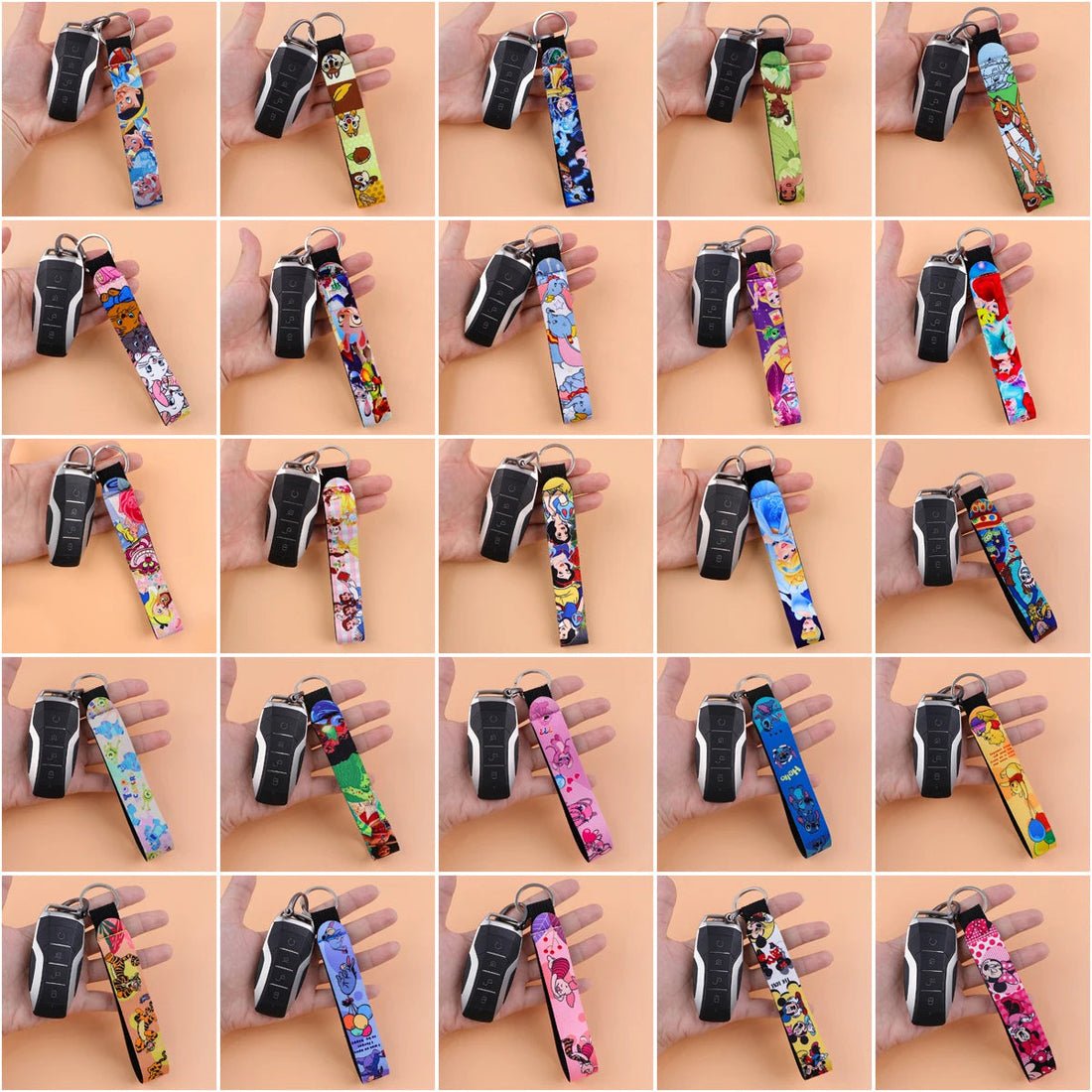 Moana Wrist Lanyard Keyring Clip Keychain