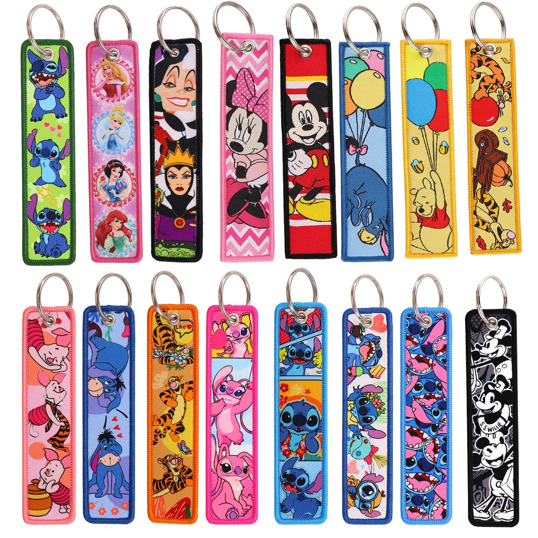 Lilo & Stitch ‘Playful Stitch and Scrump' Embroidered Keyring Keychain