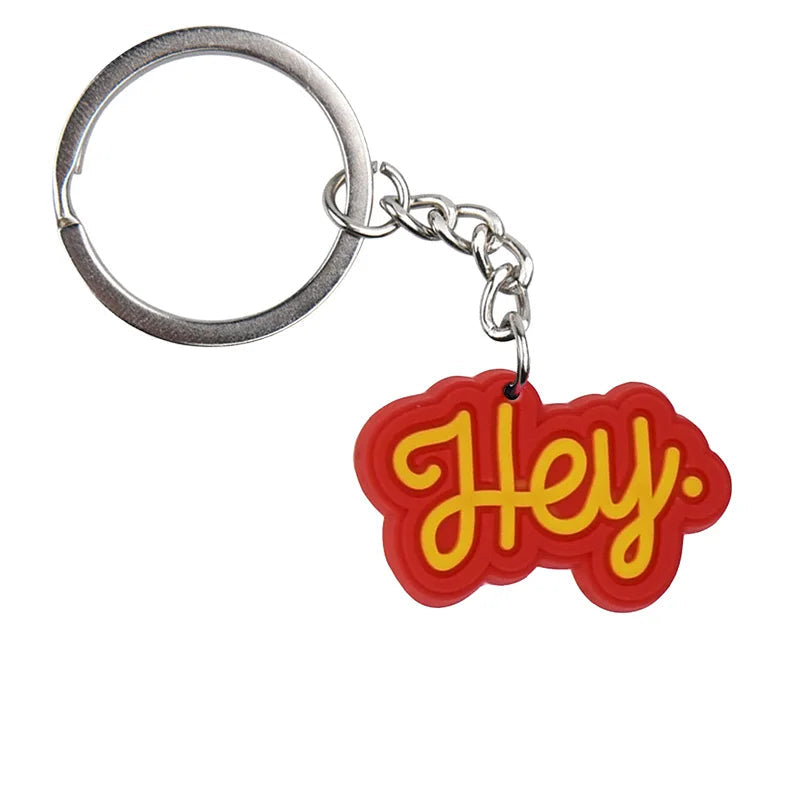 'HEY' Keyring PVC Keychain