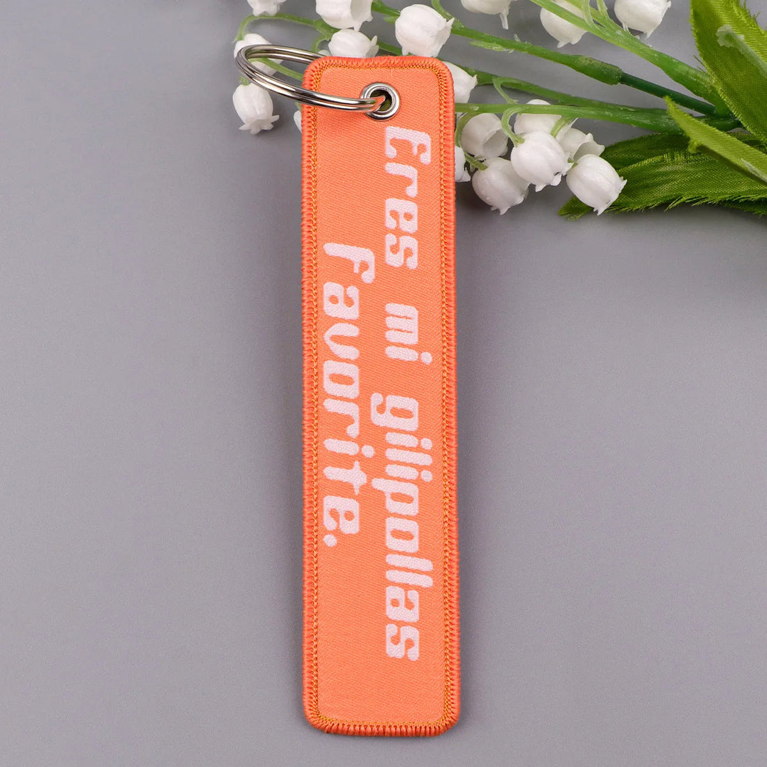 You Are My Favorite Idiot Embroidered Keyring Keychain
