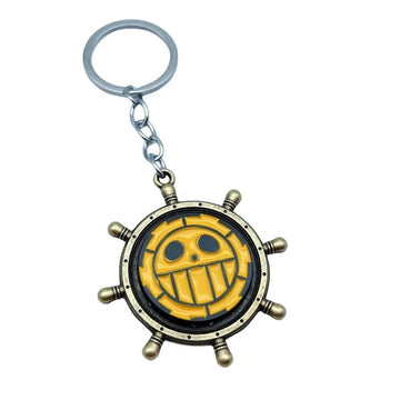 One Piece Trafalgar Law Rotatable Pirate Helm  Enamel Keychain