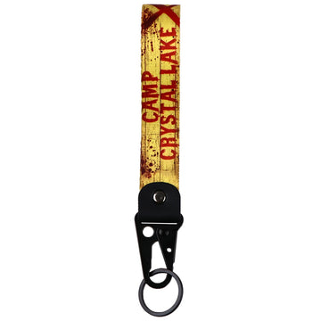 Friday the 13th 'Camp Crystal Lake' Wrist Lanyard Keychain with Keyring Clip