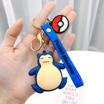 Pokemon ' Simple Snorlax' Keyring PVC Keychain