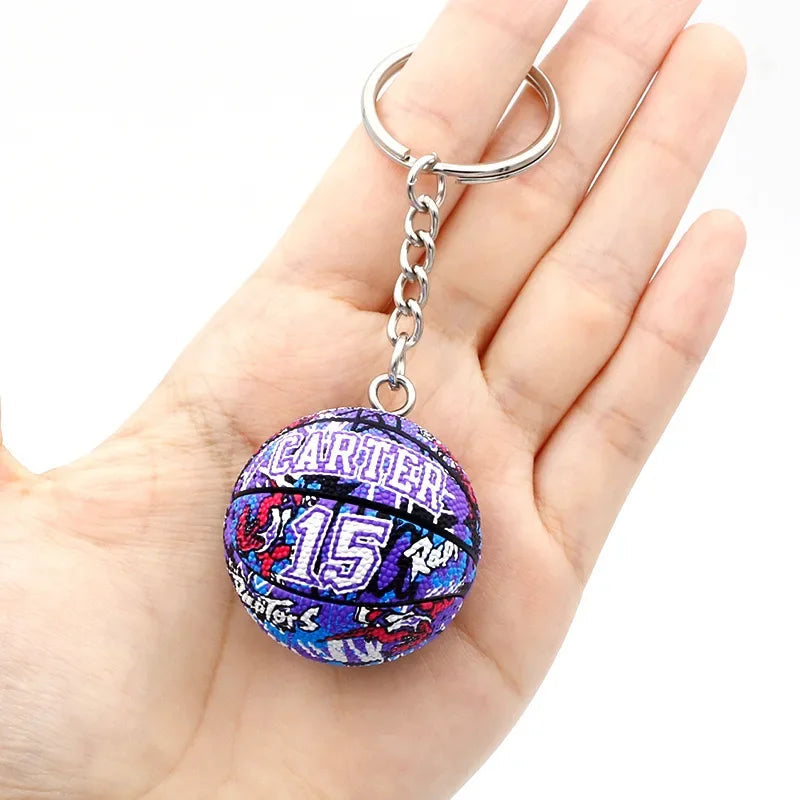 Basketball 'Carter 15' Keyring Rubber Keychain