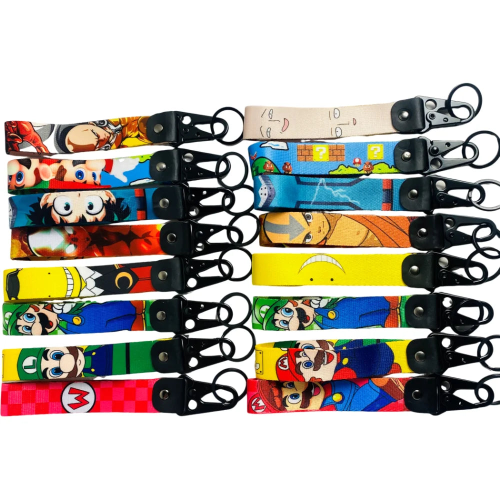 Super Mario Bros 'Mario and Luigi' Wrist Lanyard Keyring Clip Keychain