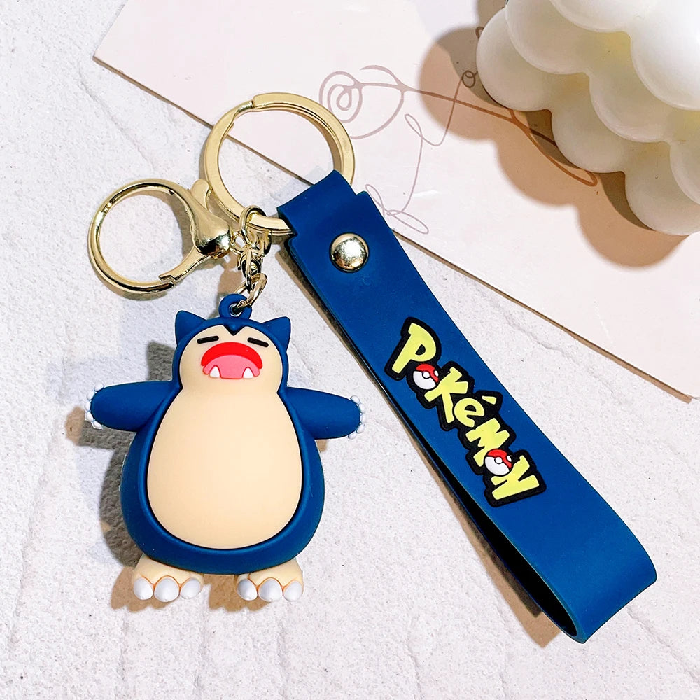 Pokemon 'Sleeping Snorlax' Keyring Rubber Keychain