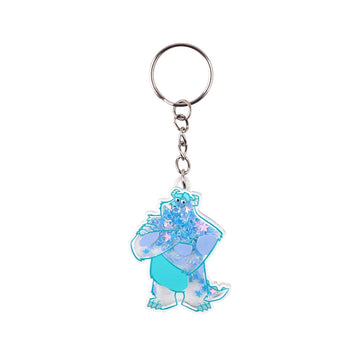 Monsters Inc Sulley Glitter Star Acrylic Keyring Keychain