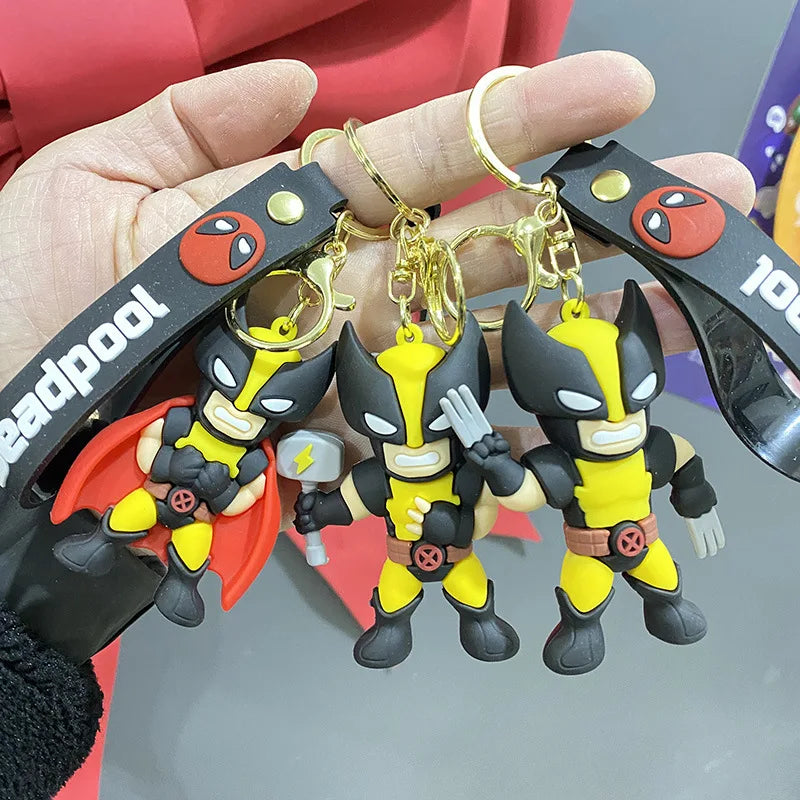 Deadpool & Wolverine 'Wolverine x Thor Hammer' 3d Rubber Keyring Keychain