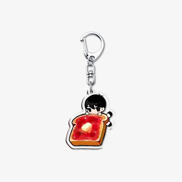 'Omori | Buttered Toast and Jam' Keyring Plastic Keychain