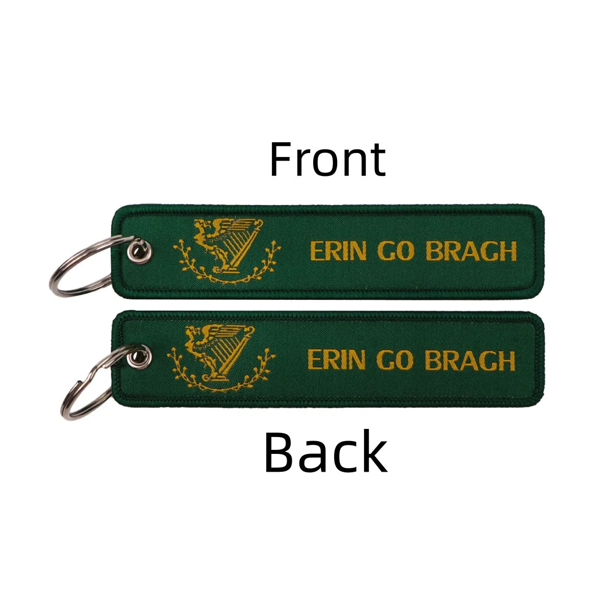 Erin Go Bragh Embroidered Keyring Keychain