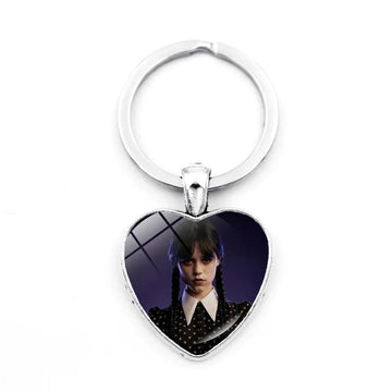 Addams Family 'Wednesday' Keyring Metal Keychain