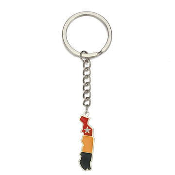 Flag Map 'Togo' Keyring Metal Keychain