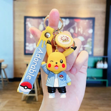 Pokemon 'Pikachu | Blue Jacket' Keyring PVC Keychain